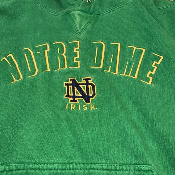 Vintage Notre Dame Irish Embroidered Logo 90s Team Edition Hoodie Sweatshirt - Picture 4 of 6